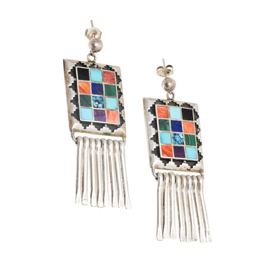 Sterling Inlay Earrings, Jewelry, Earrings, Southwest