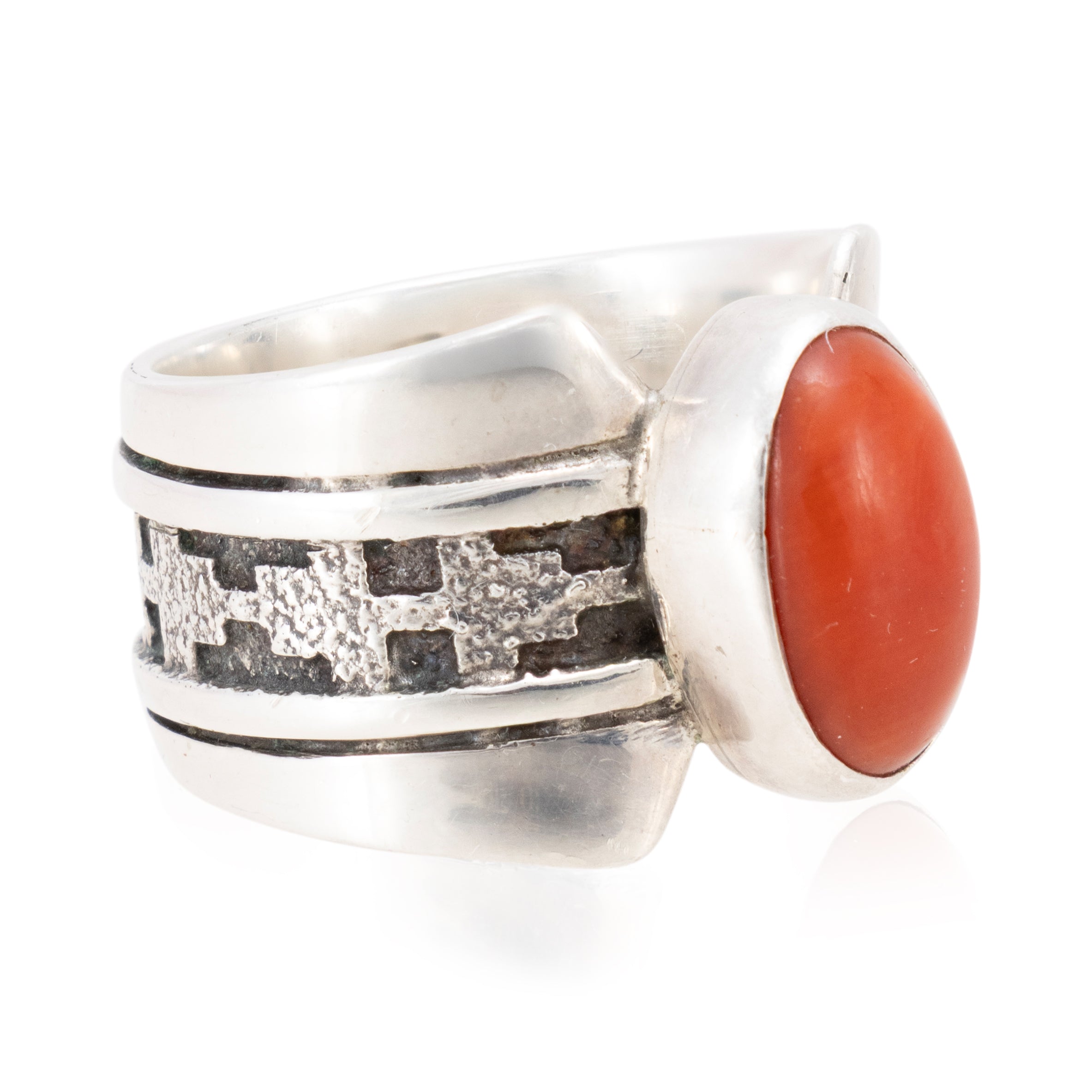 Navajo Coral Ring, Jewelry, Ring, Native