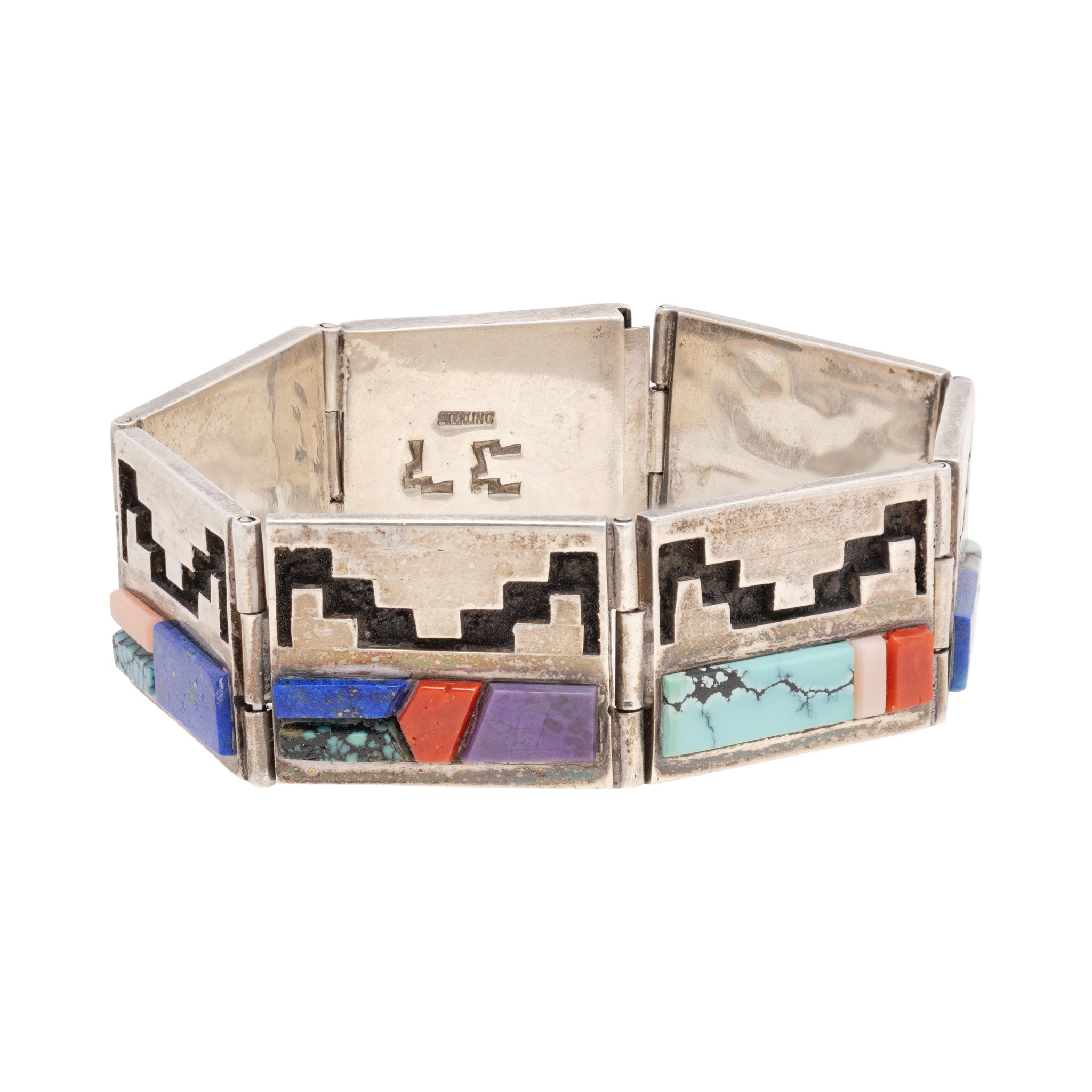 Navajo Inlay Link Bracelet