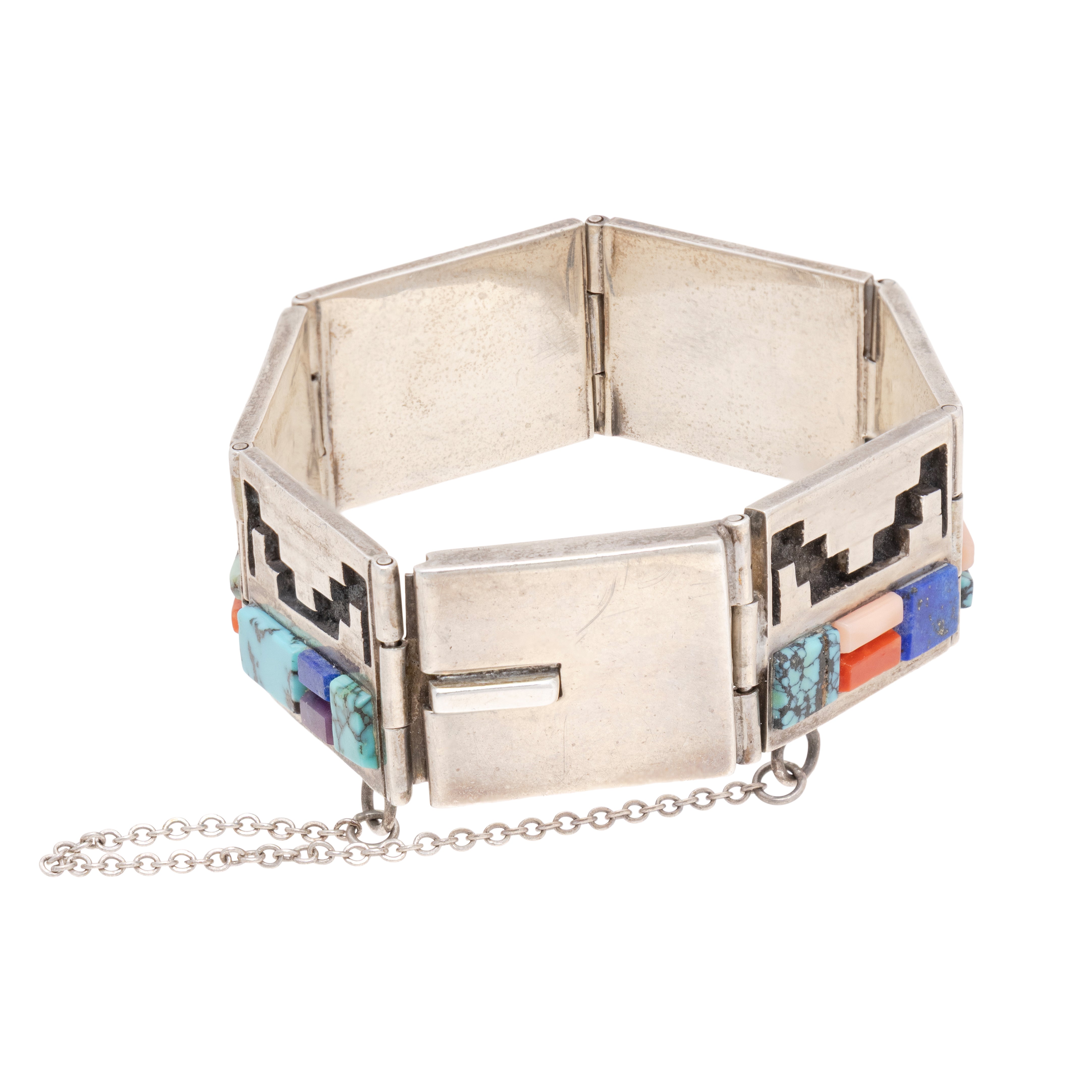 Navajo Inlay Link Bracelet