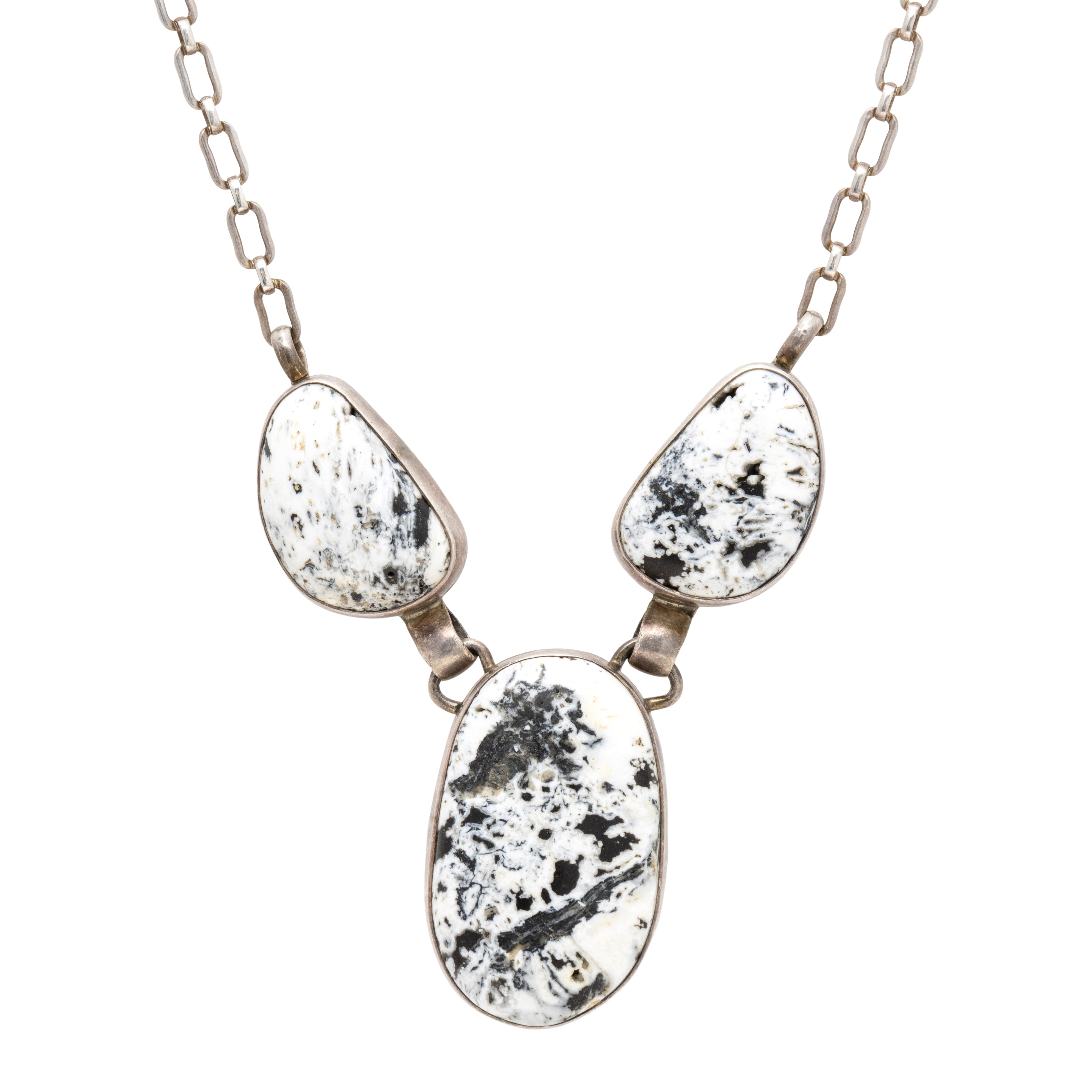 Navajo White Buffalo Turquoise Necklace