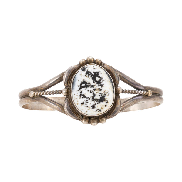 Navajo White Buffalo Turquoise Bracelet, Jewelry, Bracelet, Native