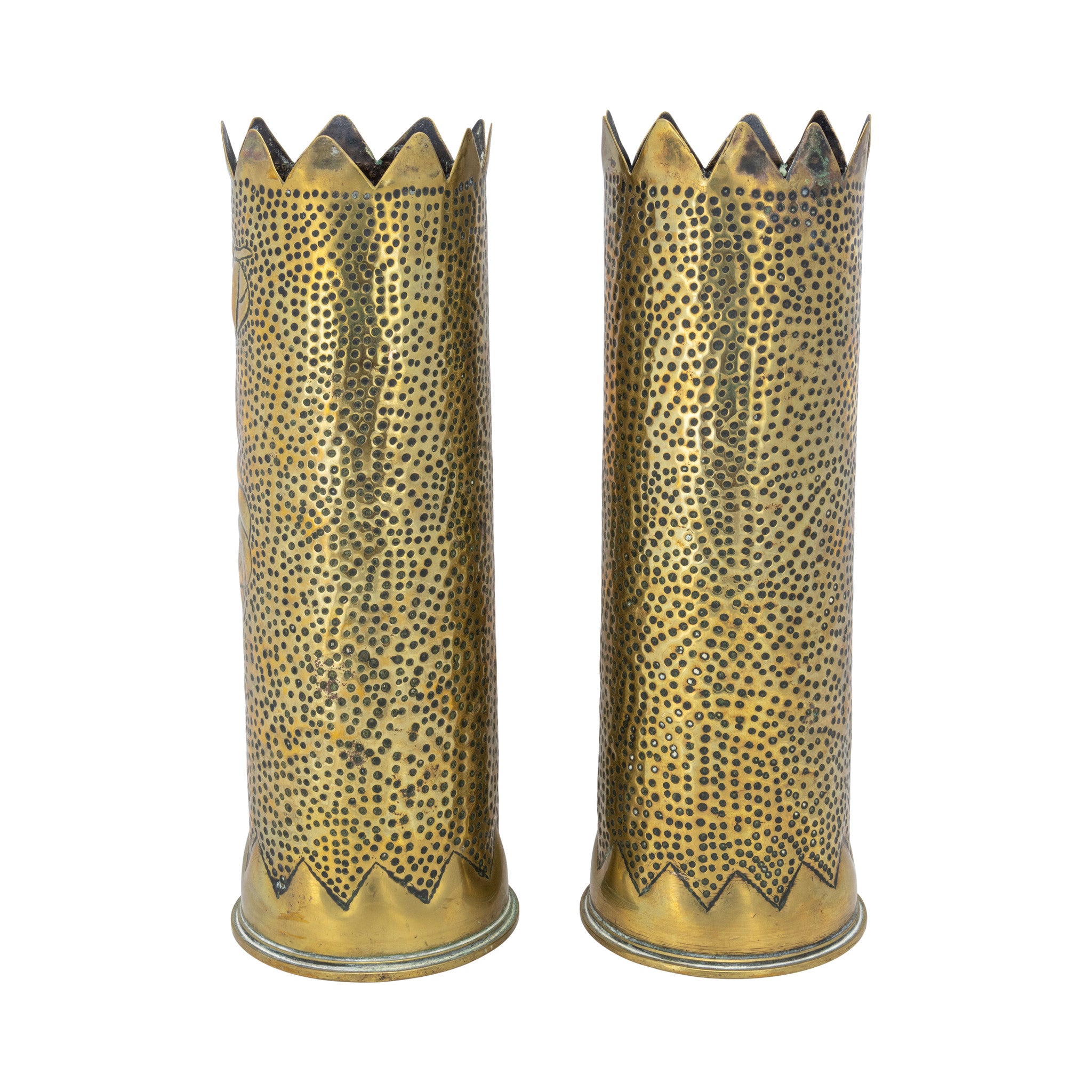 Pair Trench Art Vases