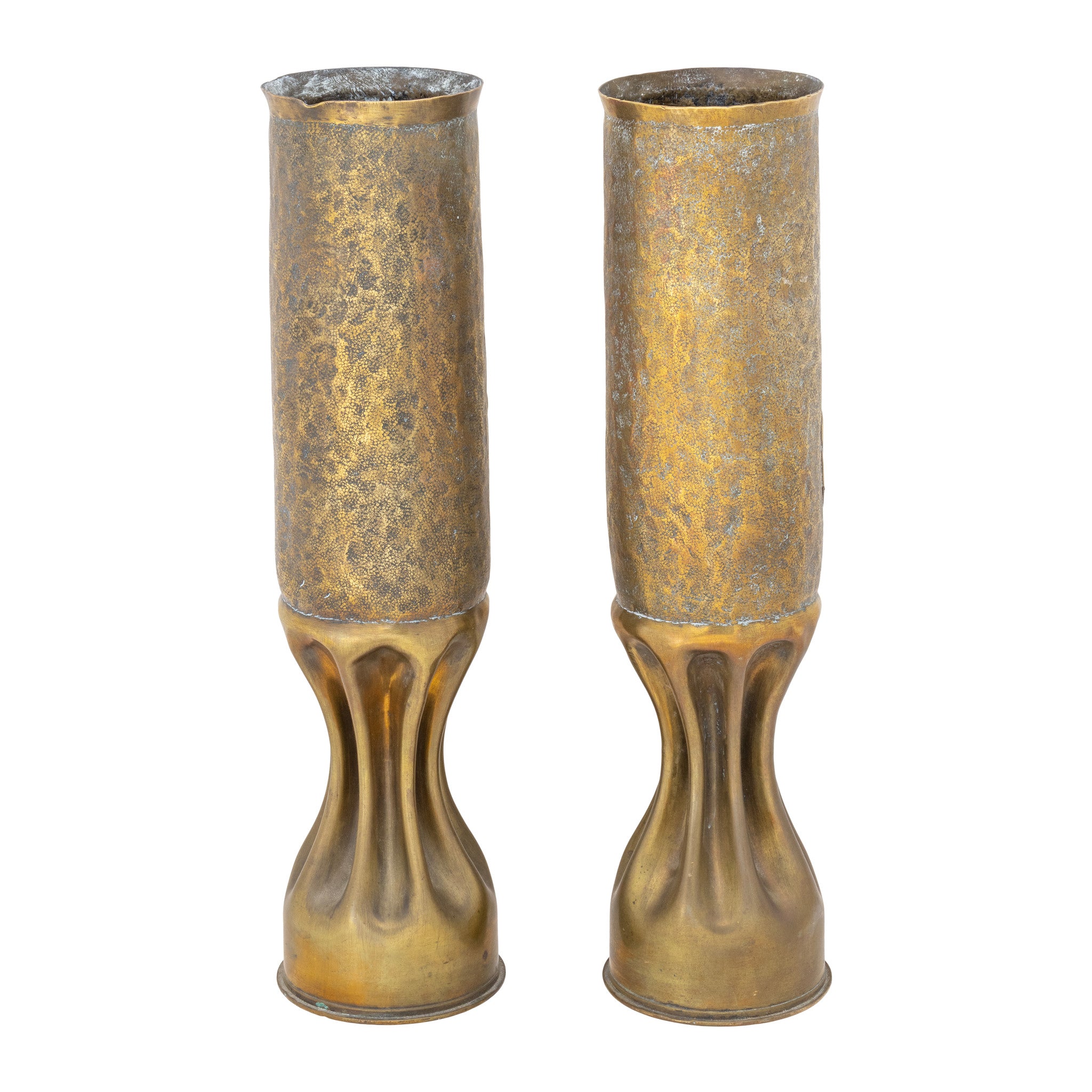Pair Trench Art Vases