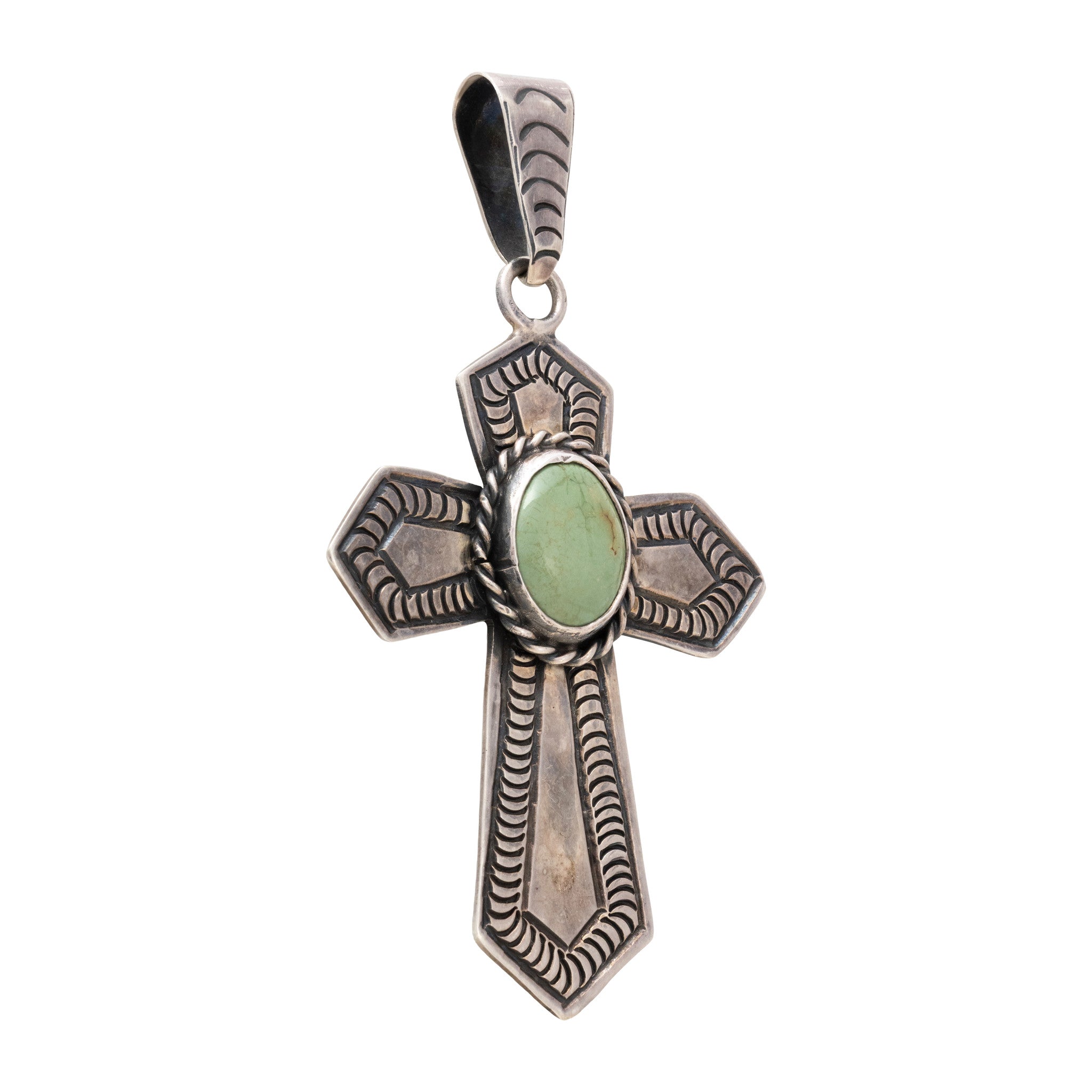 Navajo Turquoise Cross Pendant