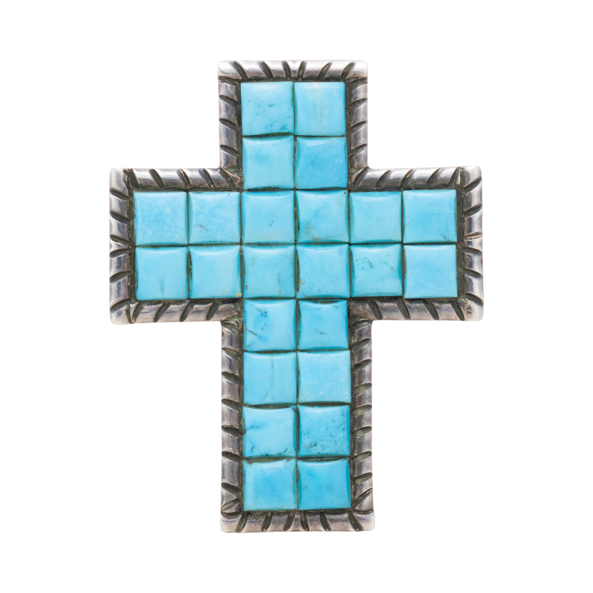 Navajo Turquoise Cross Pendant, Jewelry, Necklace, Native