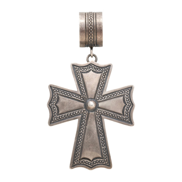 Navajo Sterling Silver Cross Pendant, Jewelry, Necklace, Native