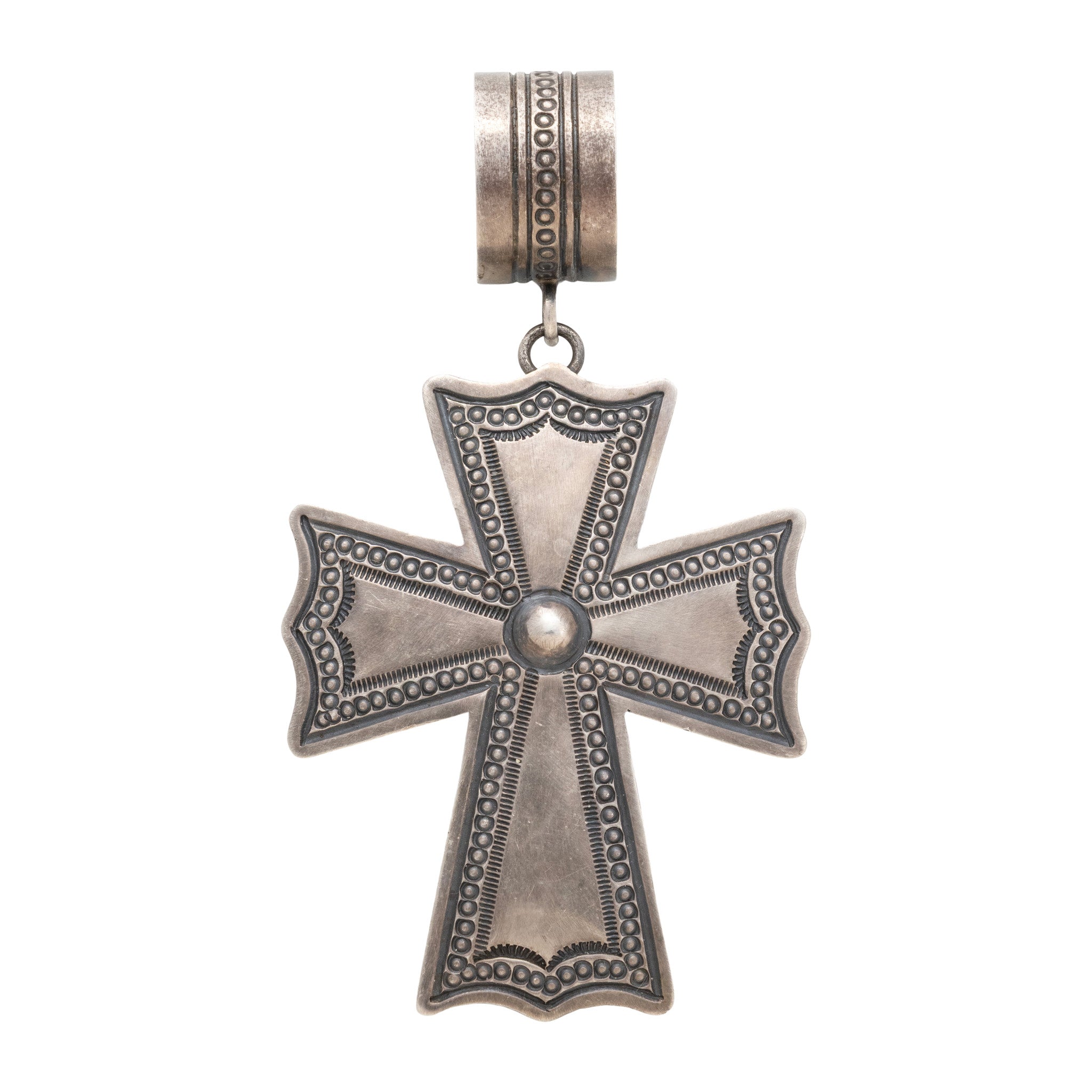 Navajo Sterling Silver Cross Pendant, Jewelry, Necklace, Native