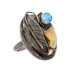 Navajo Bear Claw and Opal Ring, Jewelry, Ring, Native