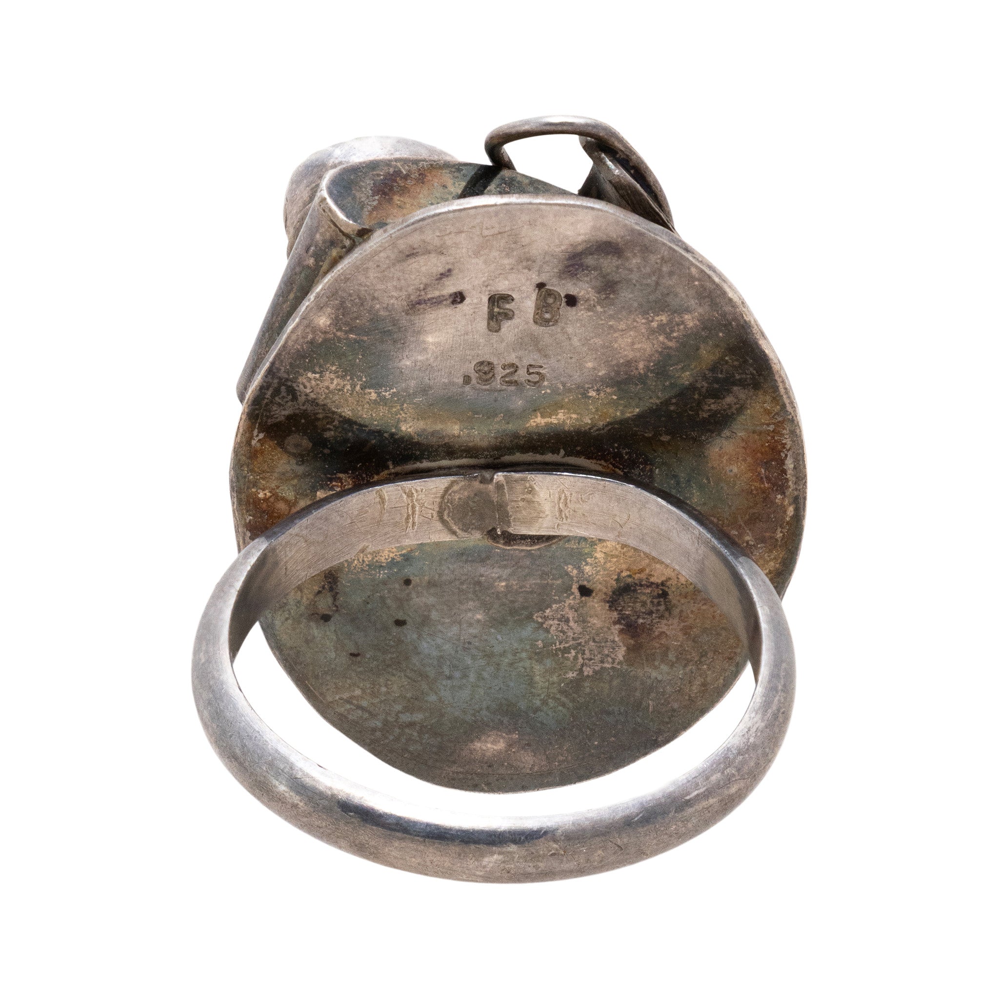 Navajo Bear Claw and Opal Ring