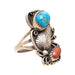Turquoise and Coral Ring, Jewelry, Ring, Native