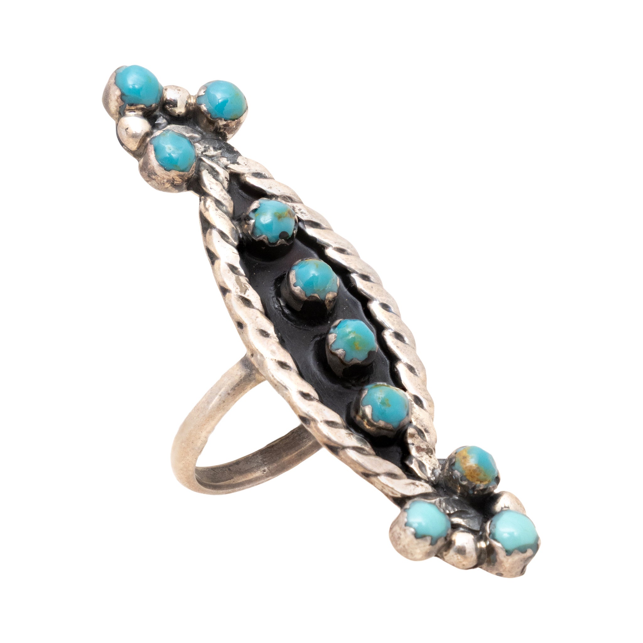 Turquoise Petit Point Ring, Jewelry, Ring, Native