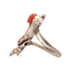 Navajo Coral and Sterling Silver Ring