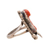 Navajo Coral and Sterling Silver Ring
