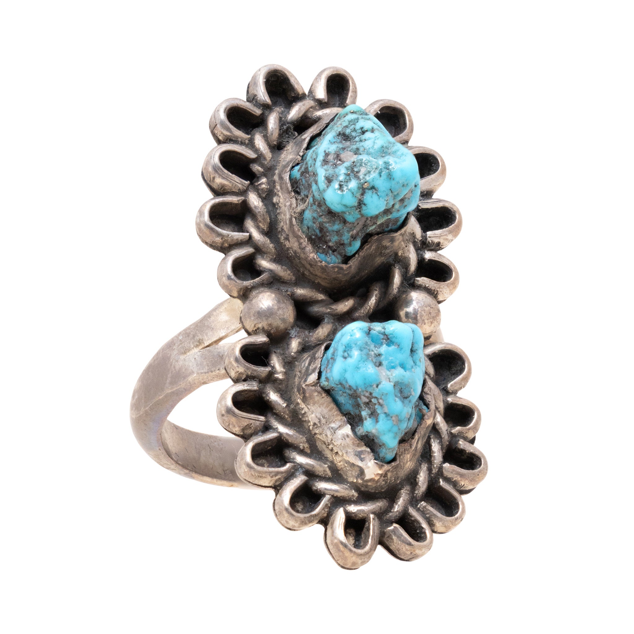 Two-Stone Turquoise Ring, Jewelry, Ring, Native