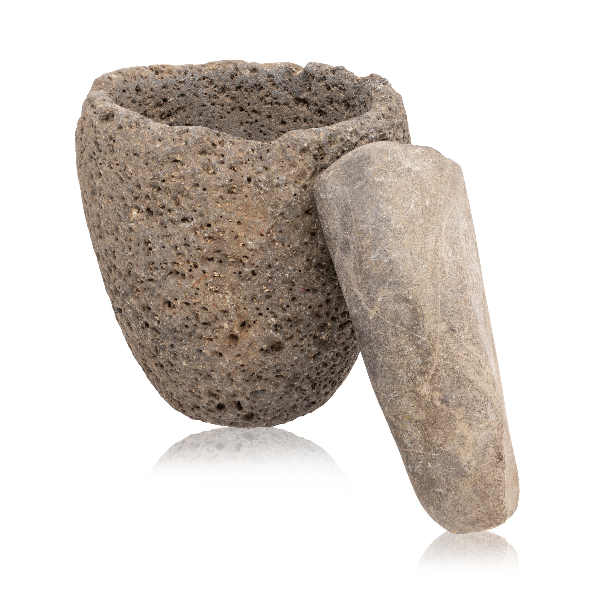 Prehistoric Grinding Bowl, Native, Stone and Tools, Pestle