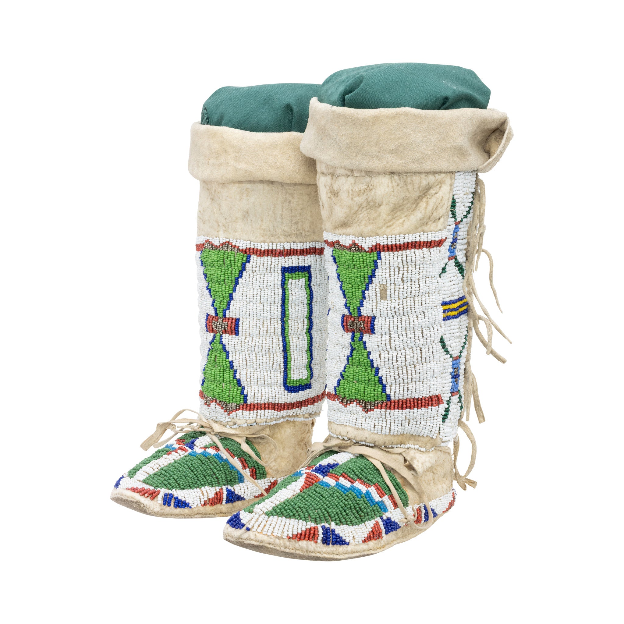 Sioux Child's Hightop Moccasins, Native, Garment, Moccasins