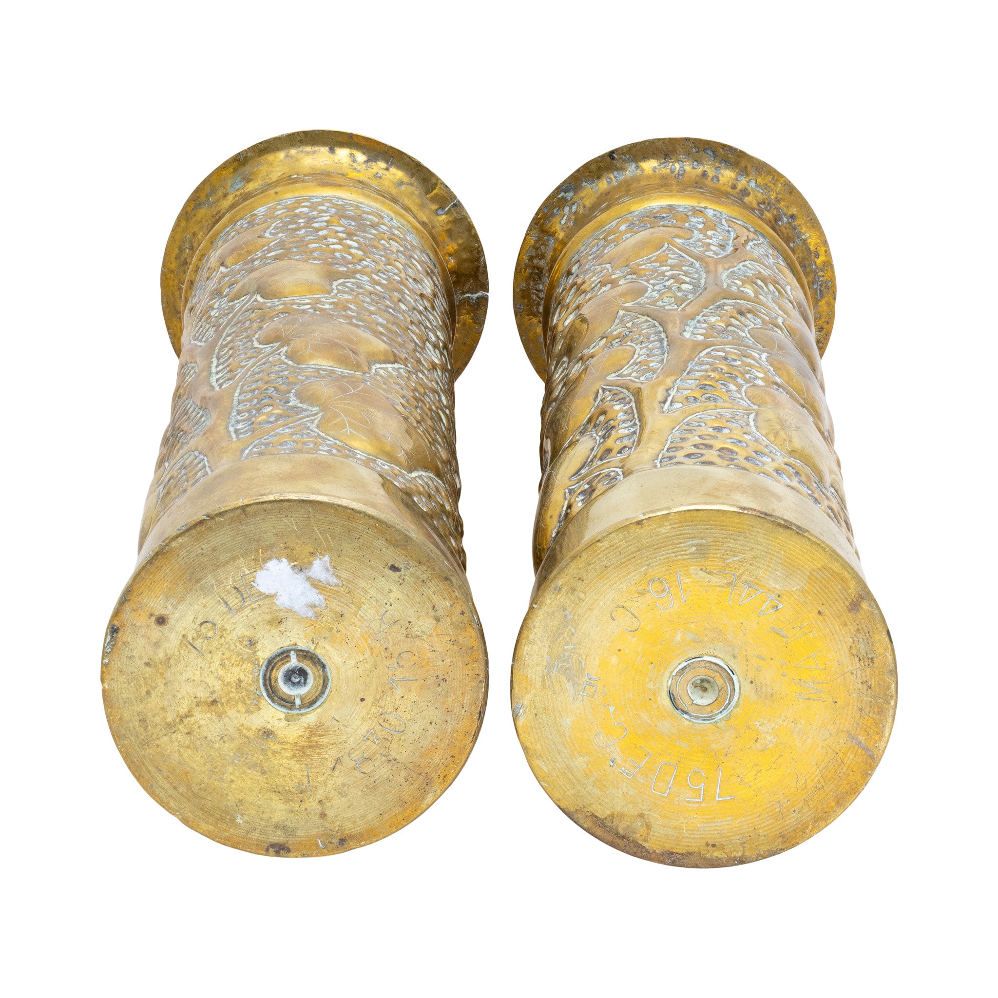 Pair Trench Art Vases