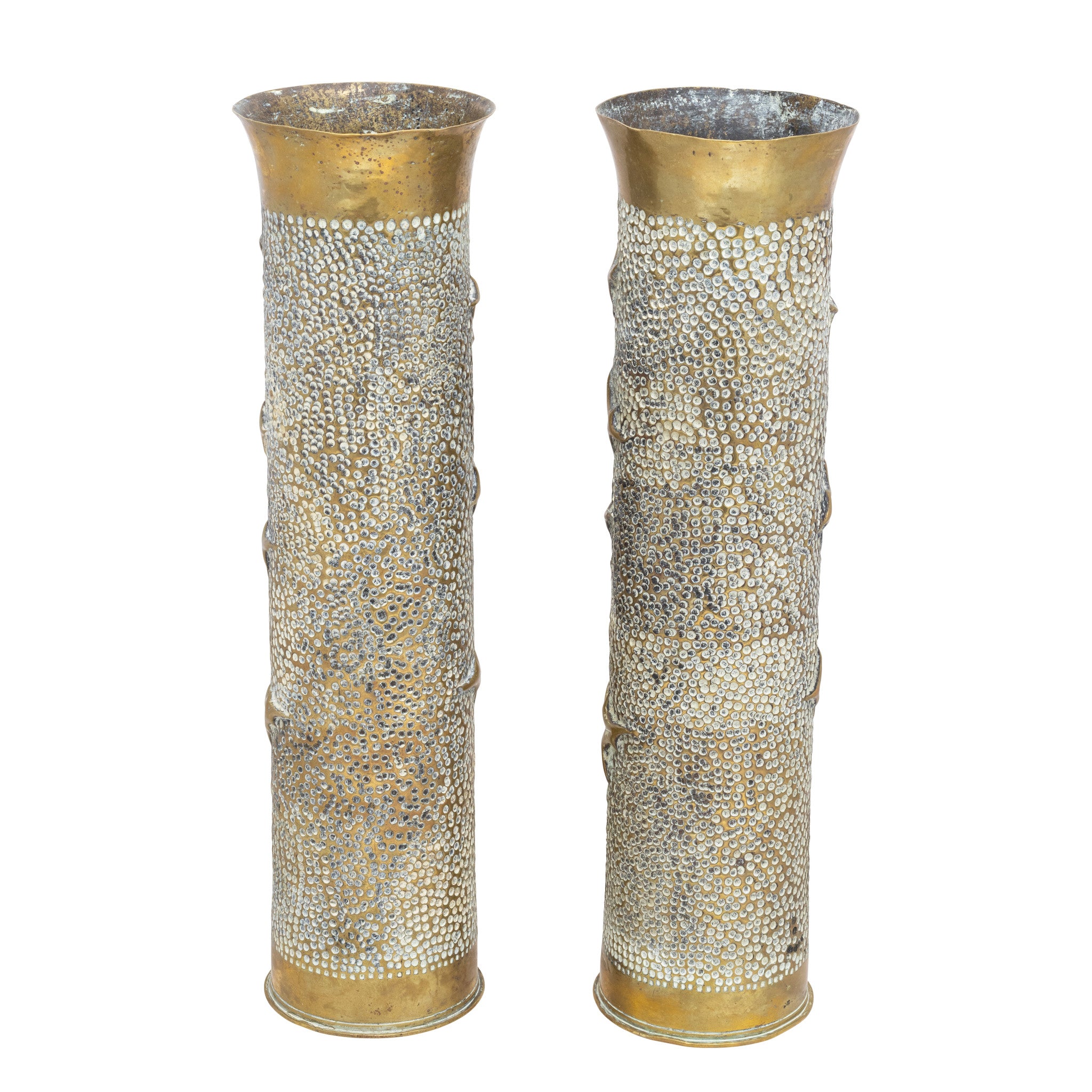 Pair Trench Art Vases