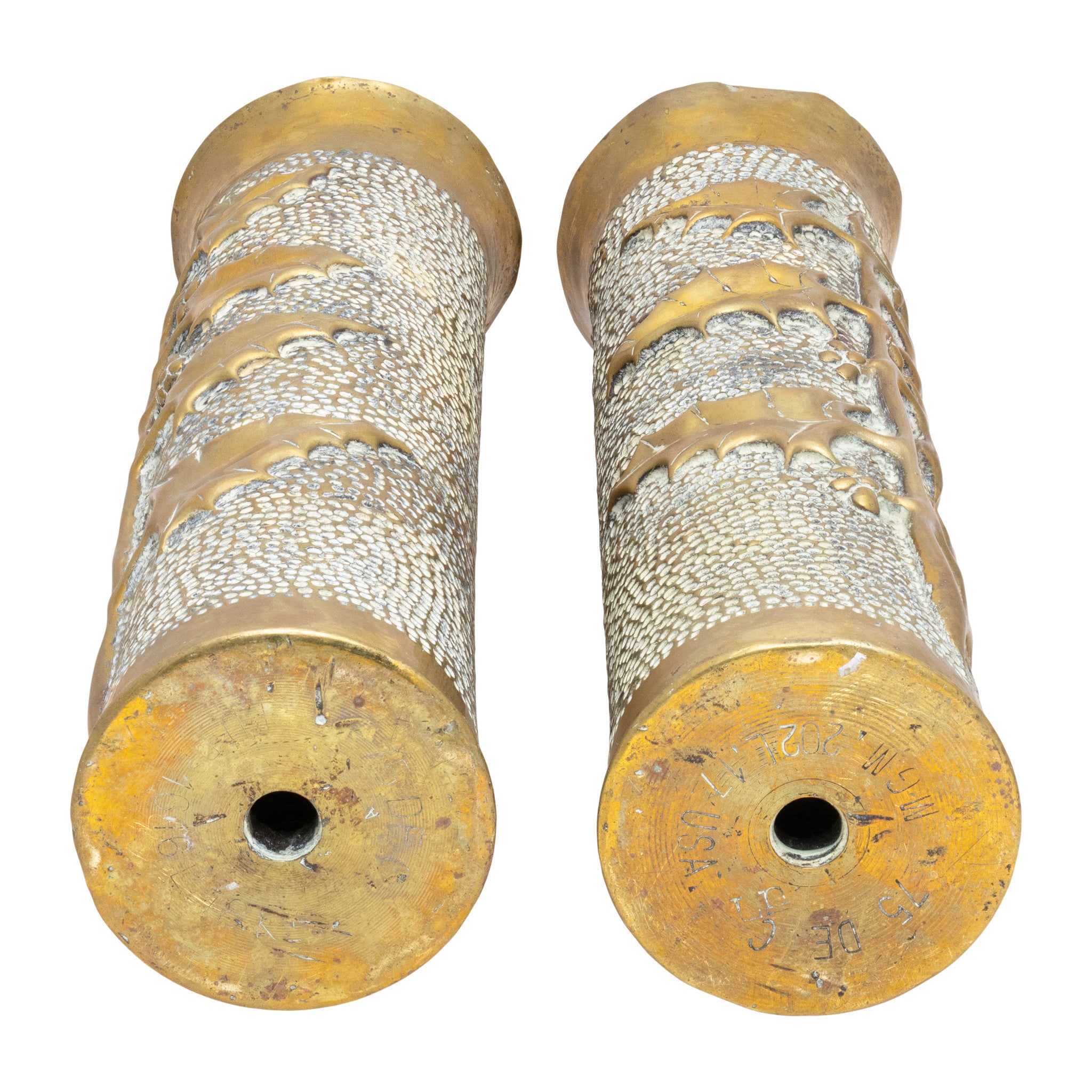 Pair Trench Art Vases