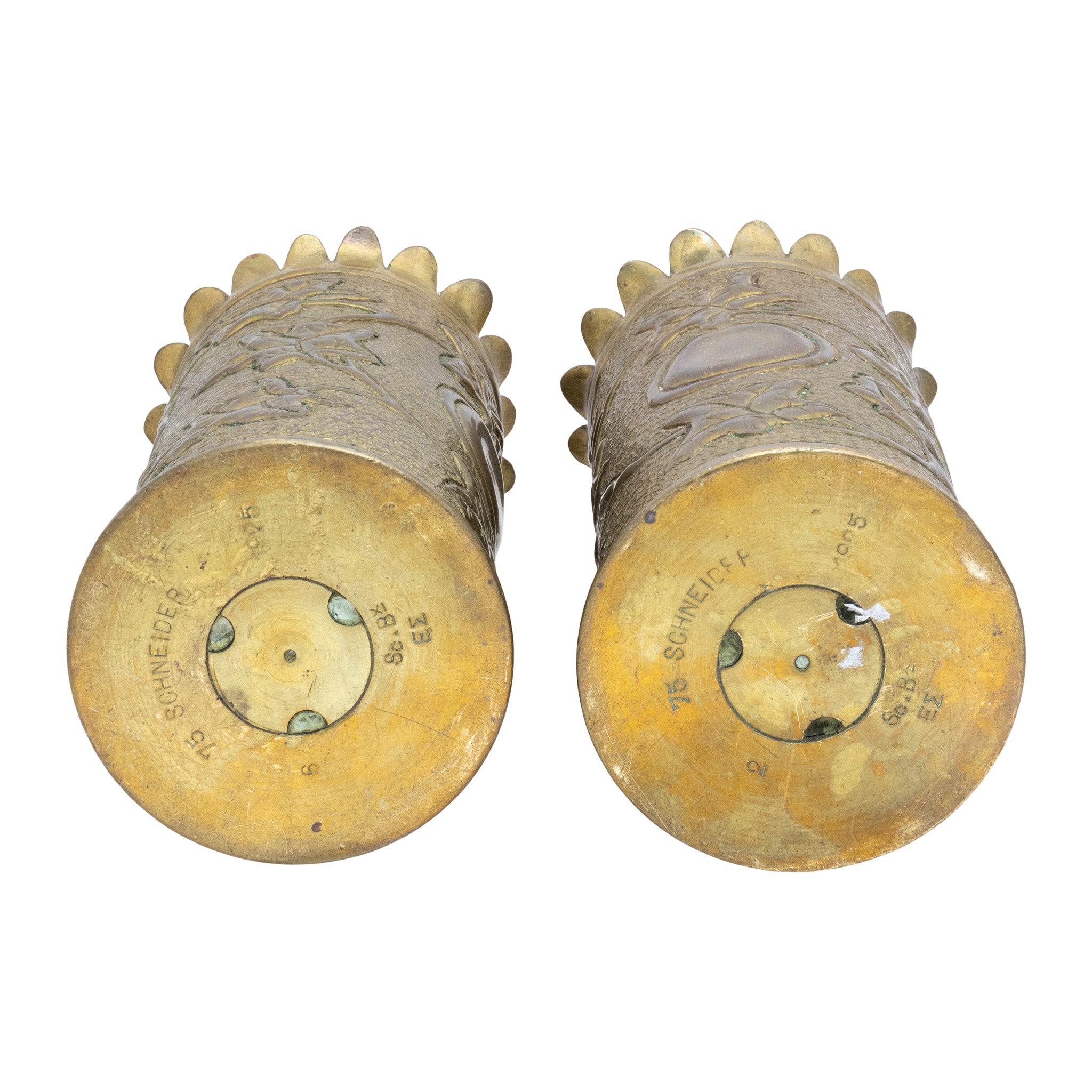 Pair Trench Art Vases