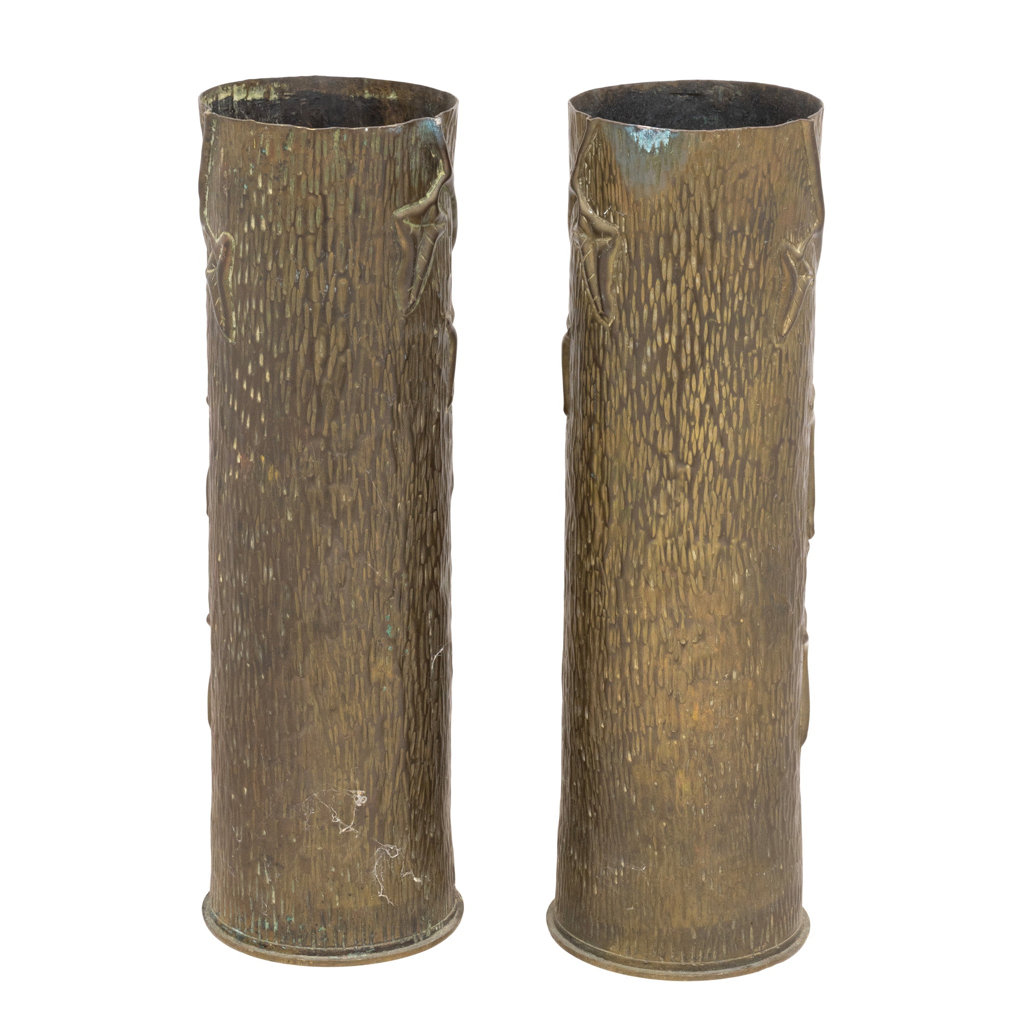 Pair Trench Art Vases