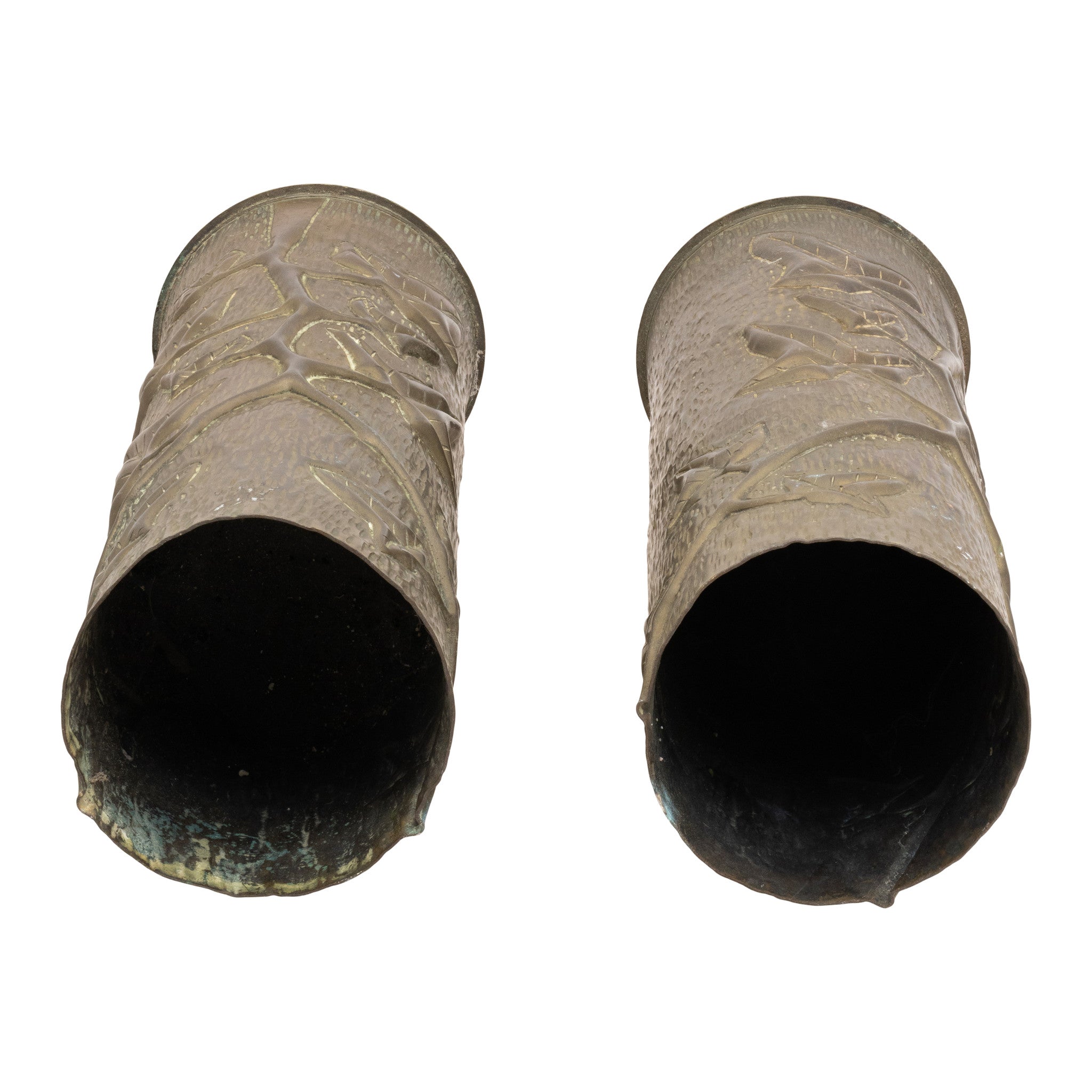 Pair Trench Art Vases