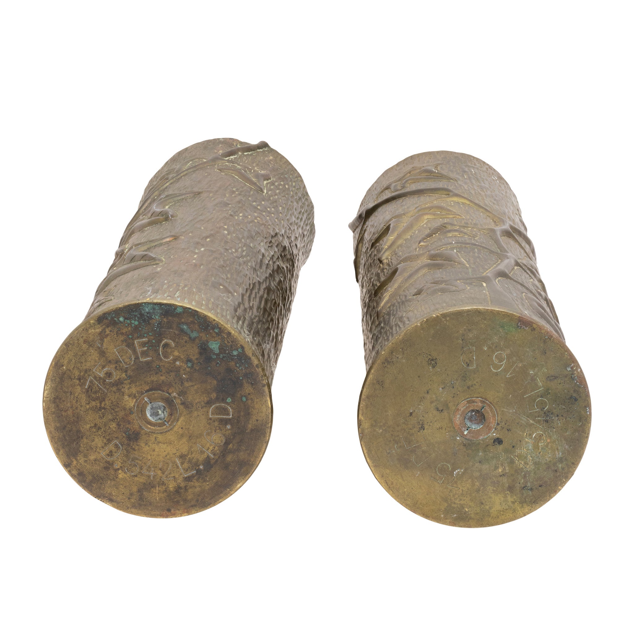 Pair Trench Art Vases