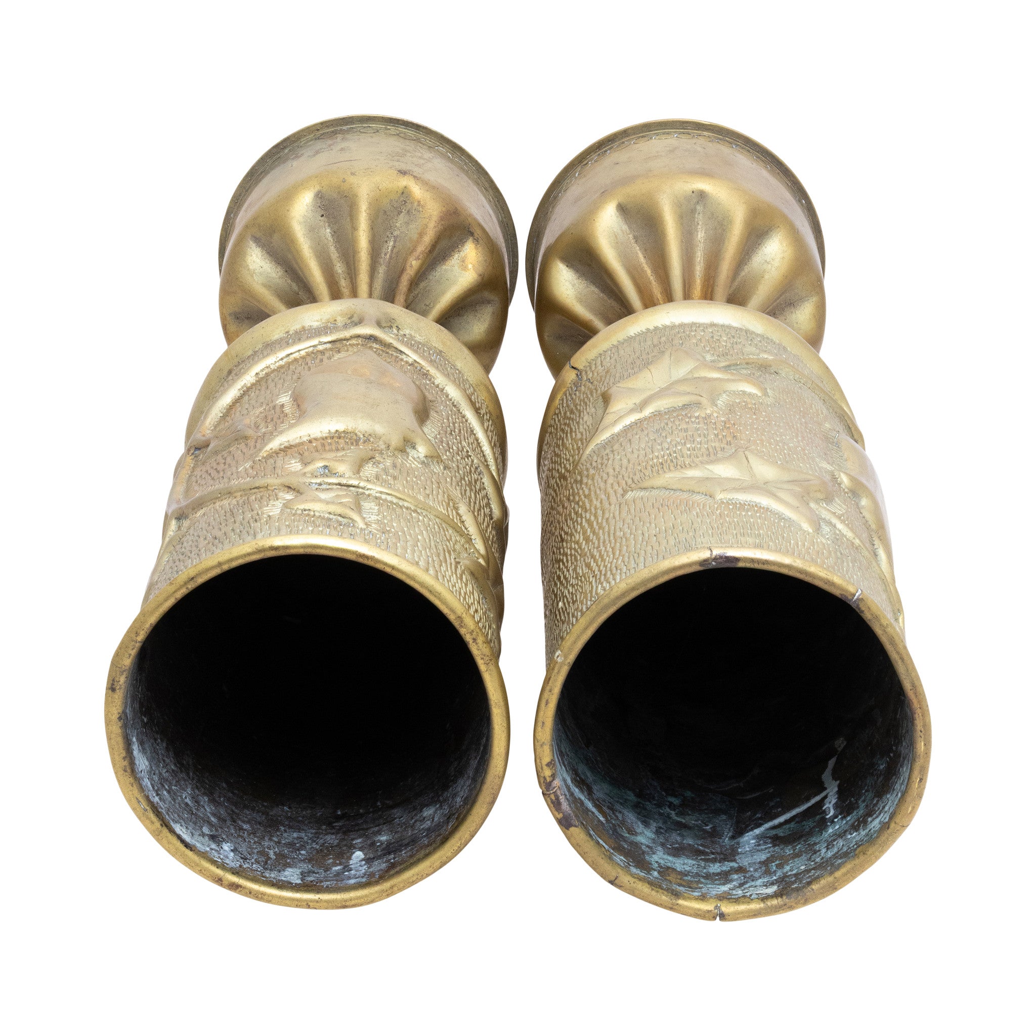 Pair Trench Art Vases