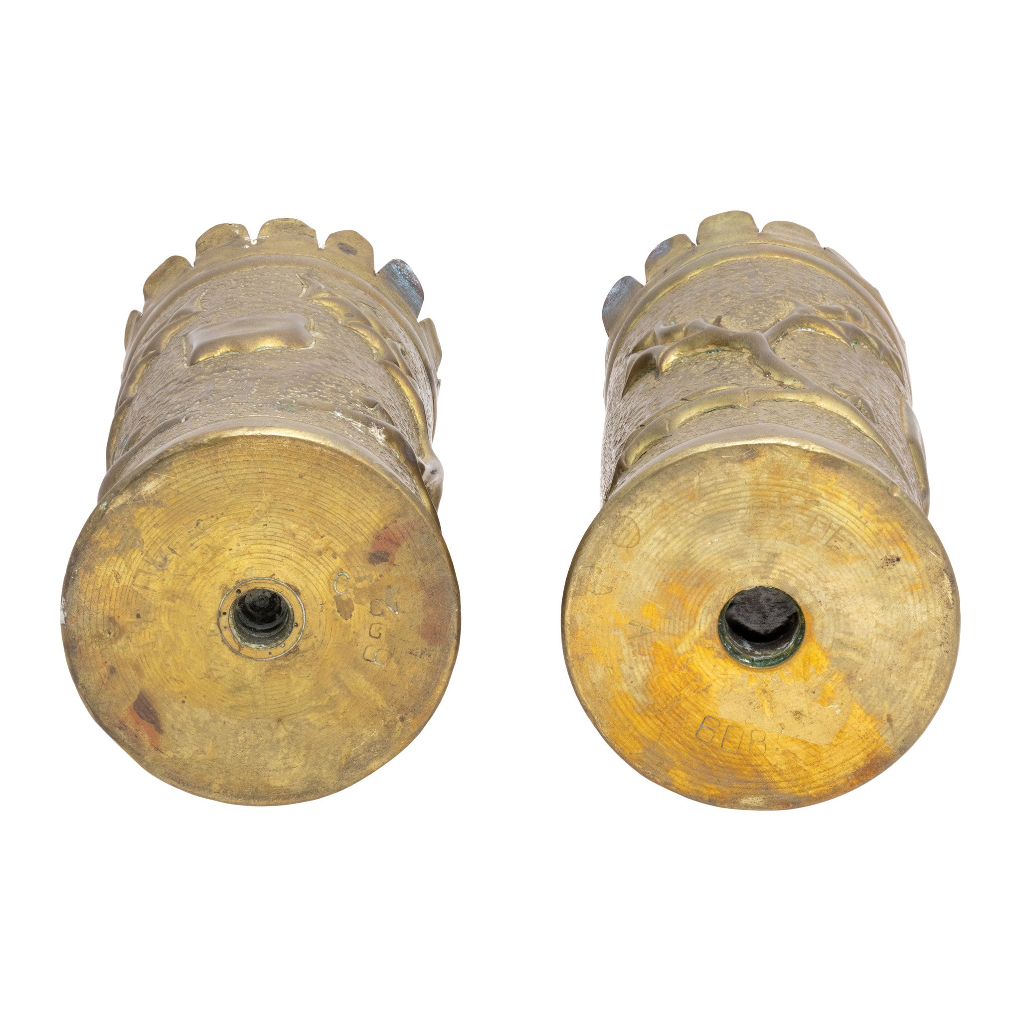 Pair Trench Art Vases