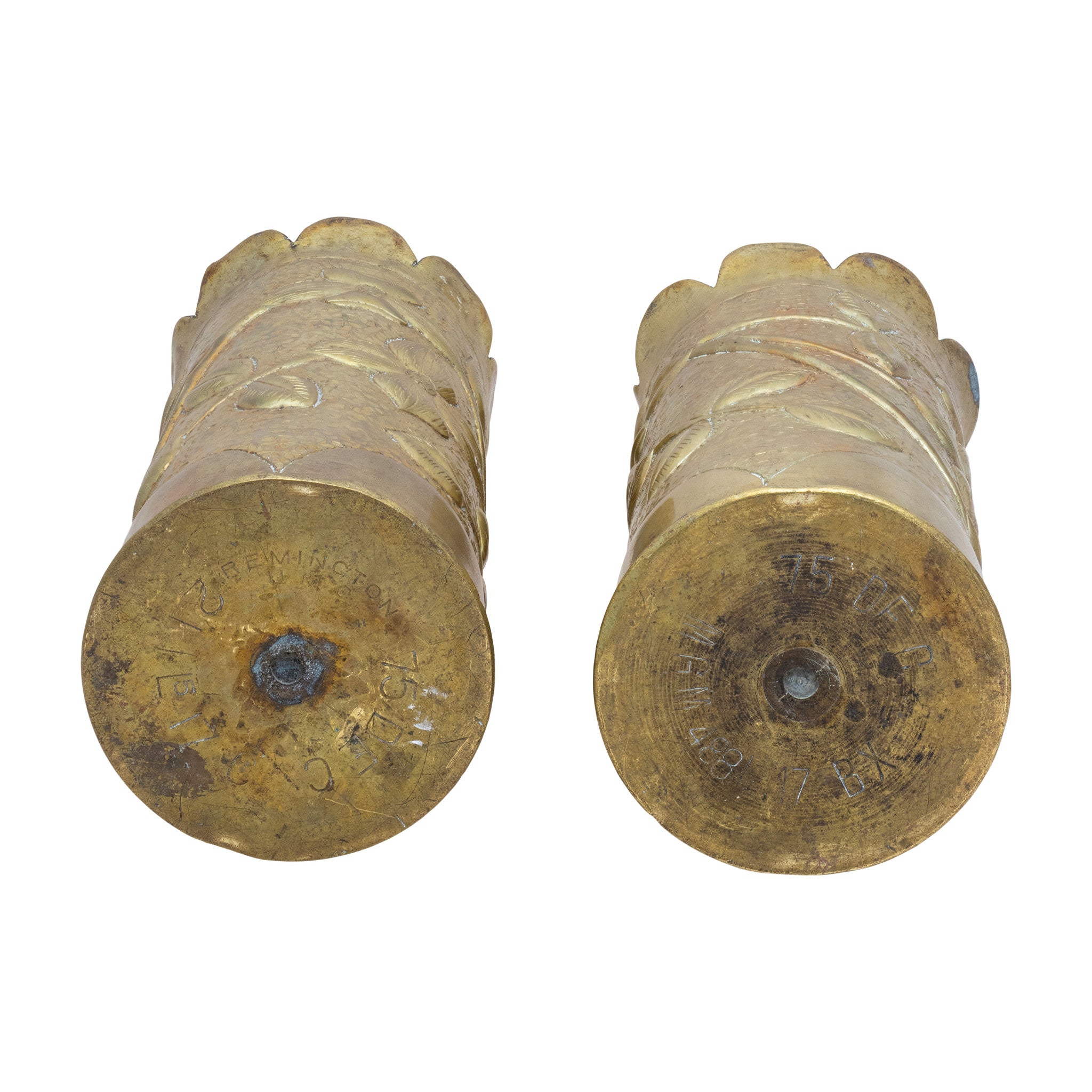 Pair Trench Art Vases