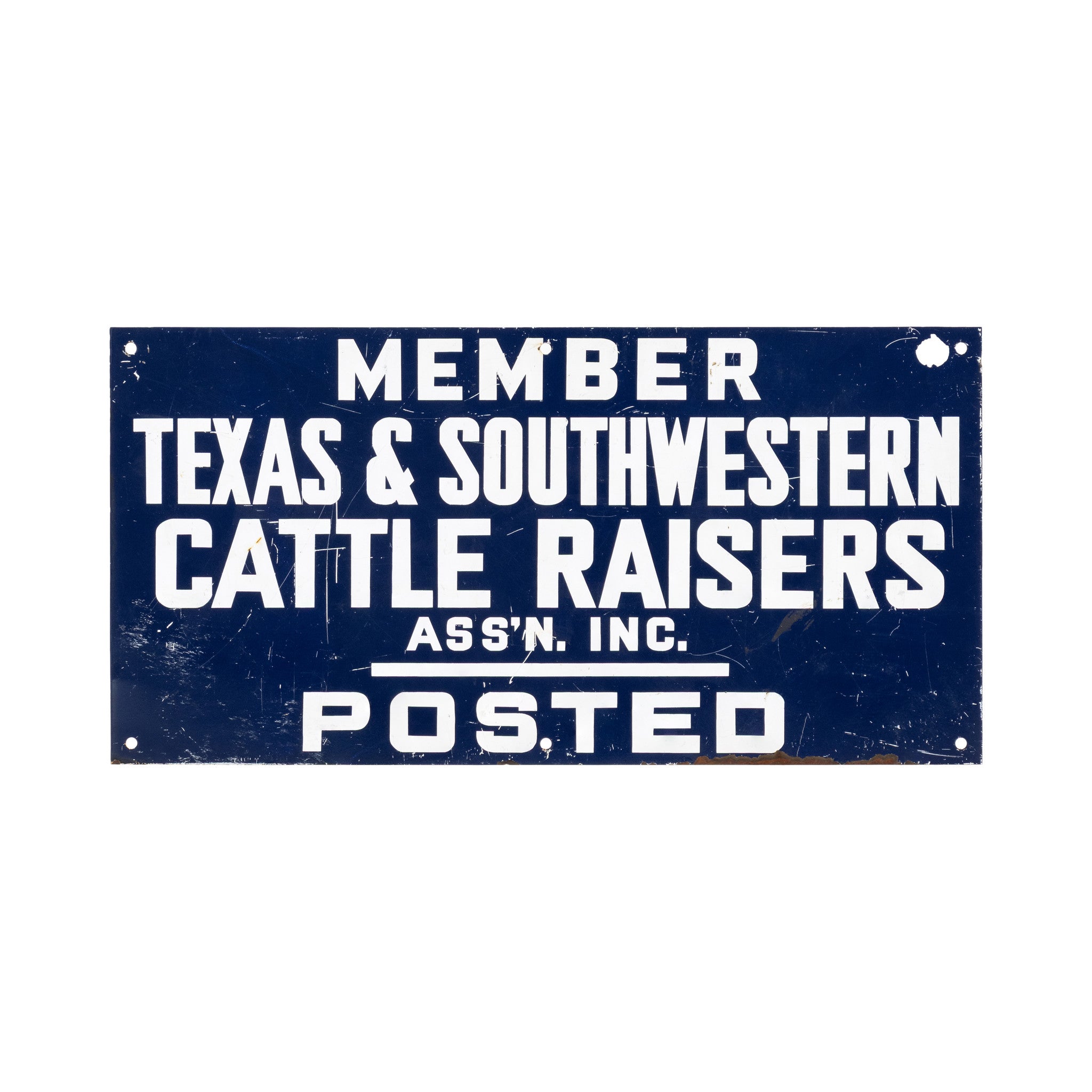 Texas & Southwestern Cattle Raisers Member Sign, Furnishings, Decor, Trade Sign