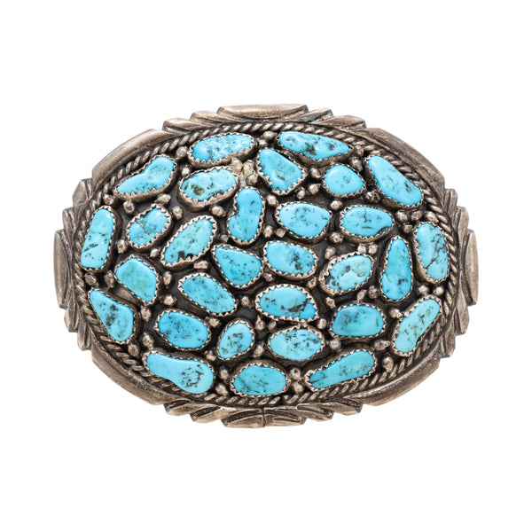Navajo Turquoise Buckle, Jewelry, Buckle, Native