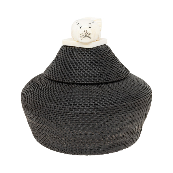 Baleen Basket by Carl E. Hank, Native, Basketry, Vertical