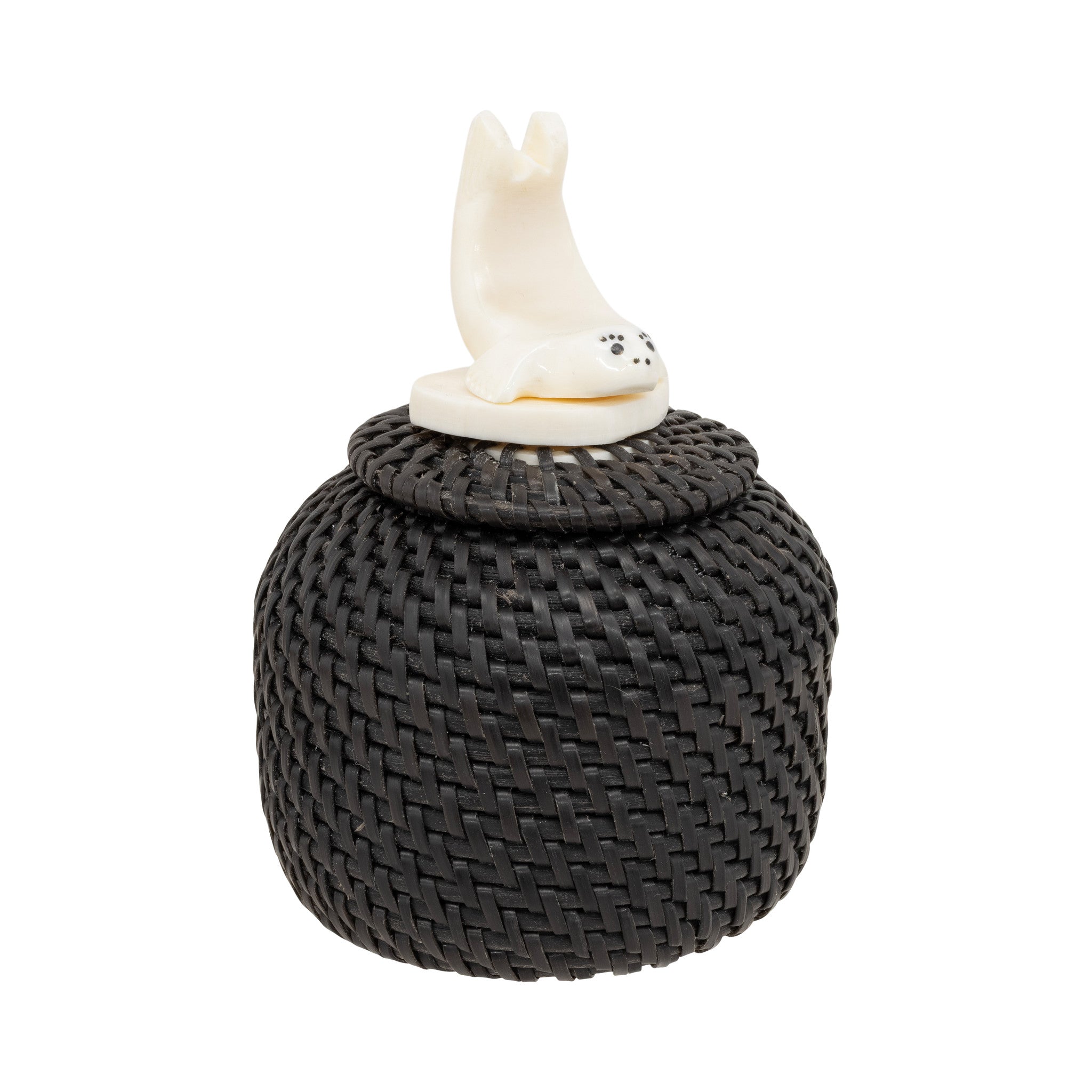 Baleen Basket by Carl E. Hank, Native, Basketry, Vertical