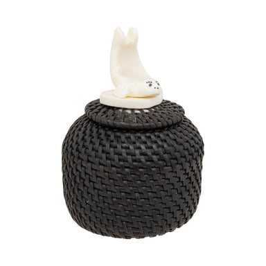 Baleen Basket by Carl E. Hank, Native, Basketry, Vertical