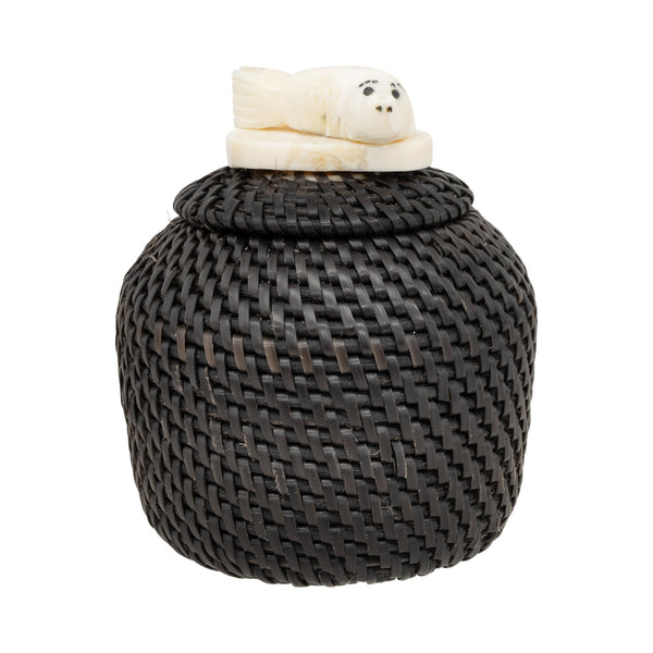 Baleen Basket by Carl E. Hank, Native, Basketry, Vertical