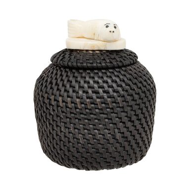 Baleen Basket by Carl E. Hank, Native, Basketry, Vertical