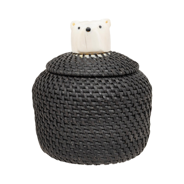 Baleen Basket by Carl E. Hank, Native, Basketry, Vertical