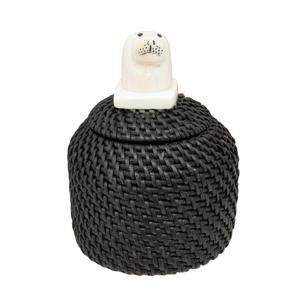 Baleen Basket by Carl E. Hank, Native, Basketry, Vertical