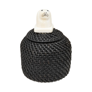 Baleen Basket by Carl E. Hank, Native, Basketry, Vertical