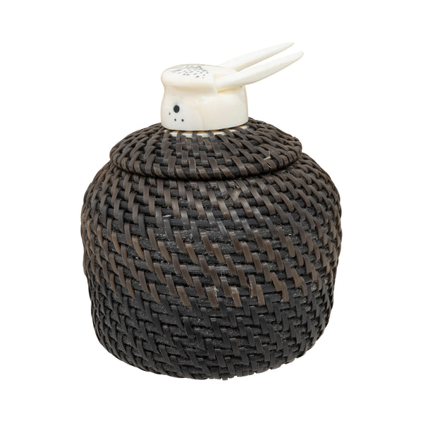 Baleen Basket by Carl E. Hank, Native, Basketry, Vertical