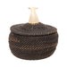 Lidded Baleen Basket by John Long Sr., Native, Basketry, Vertical