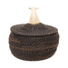 Alaskan Lidded Baleen Basket by John Long Sr., Native, Basketry, Vertical