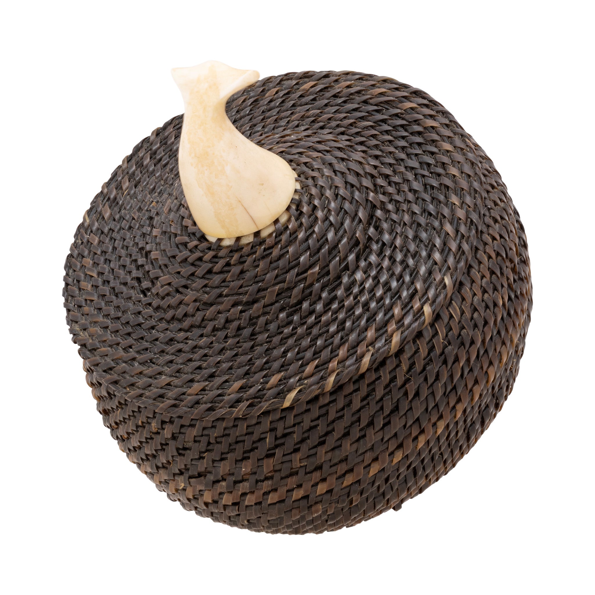 Alaskan Lidded Baleen Basket by John Long Sr.