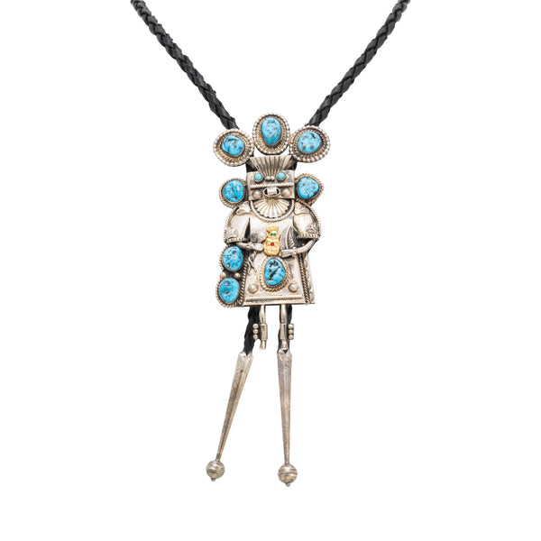 Navajo Turquoise Kachina Bolo, Jewelry, Bolo Necktie, Native