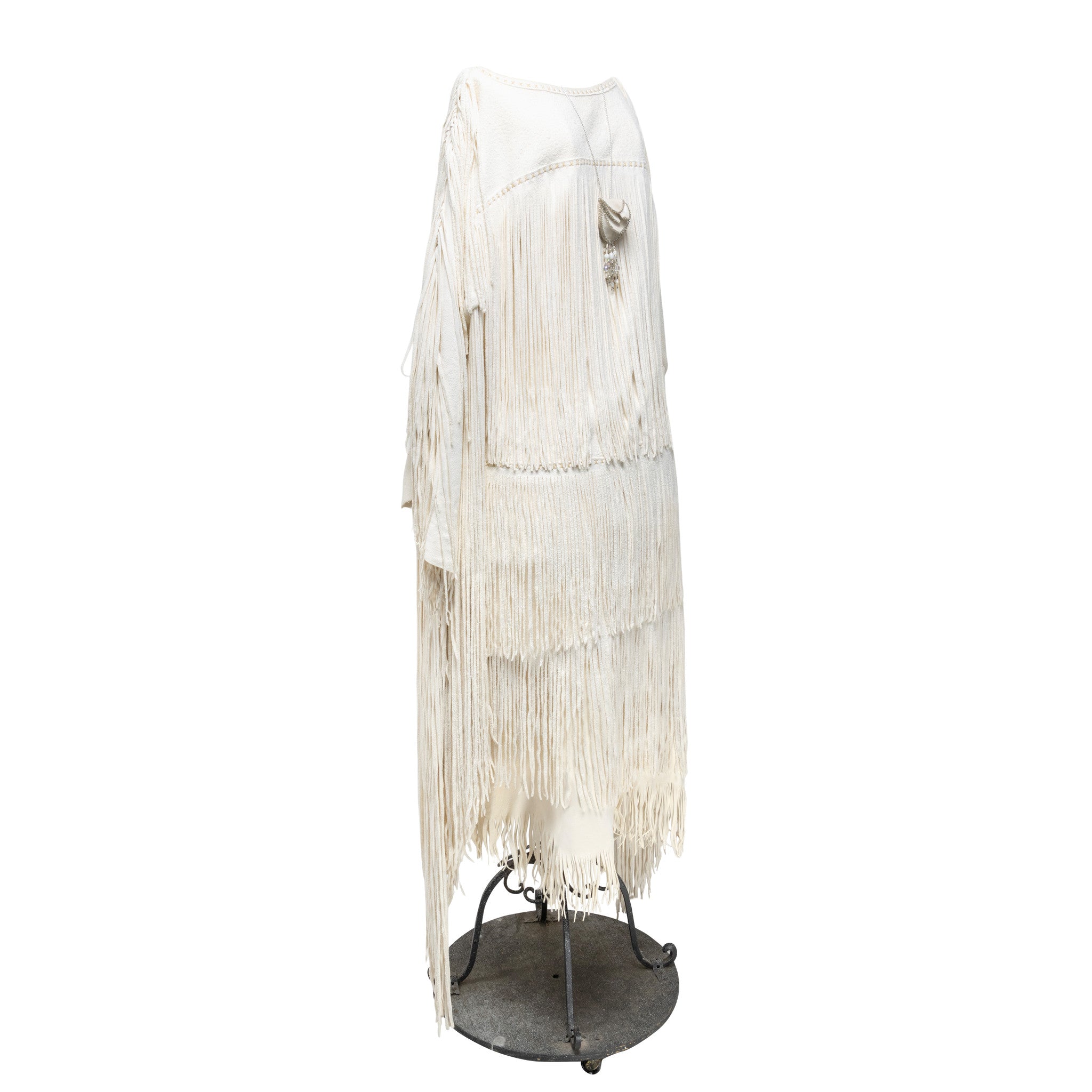 Puyallup White Deer Skin Dress and Moccasins