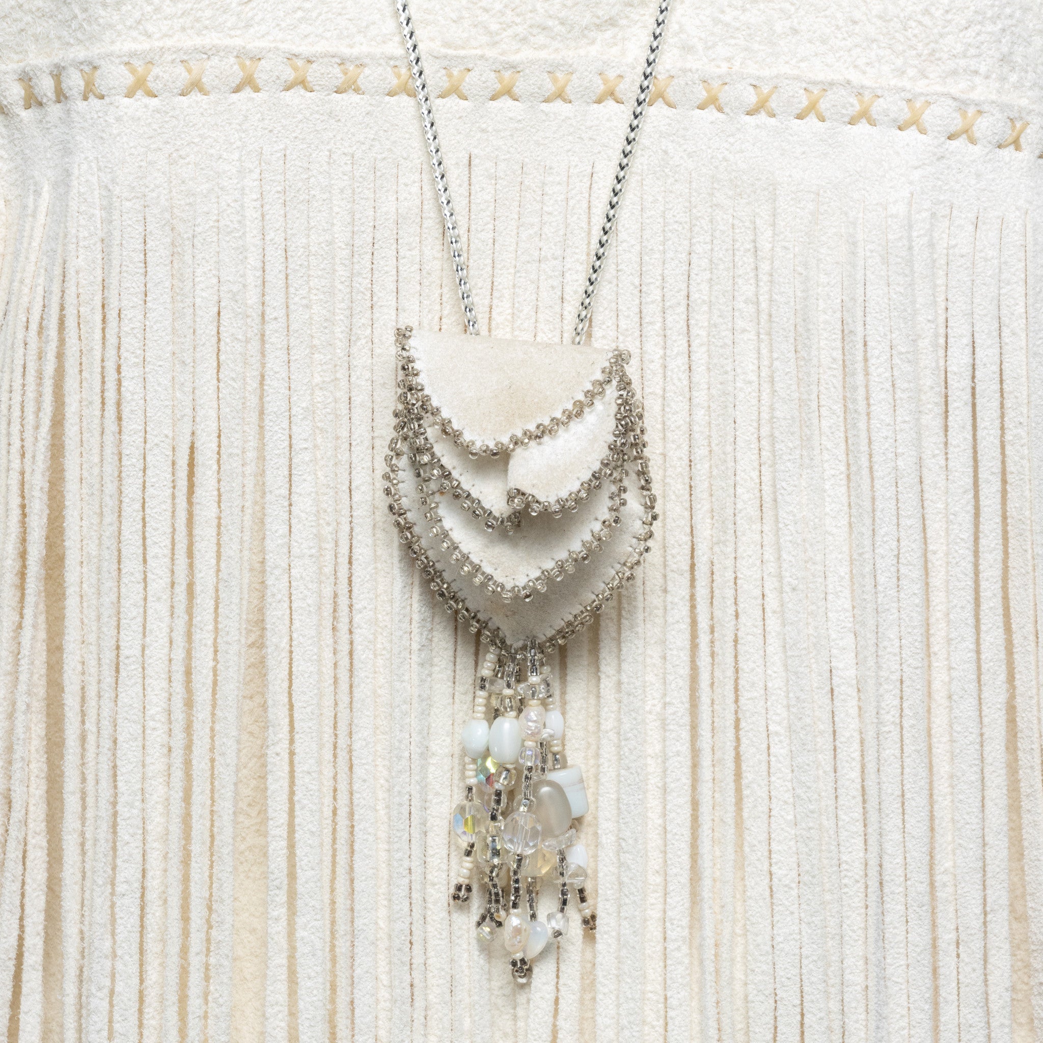 Puyallup White Deer Skin Dress and Moccasins