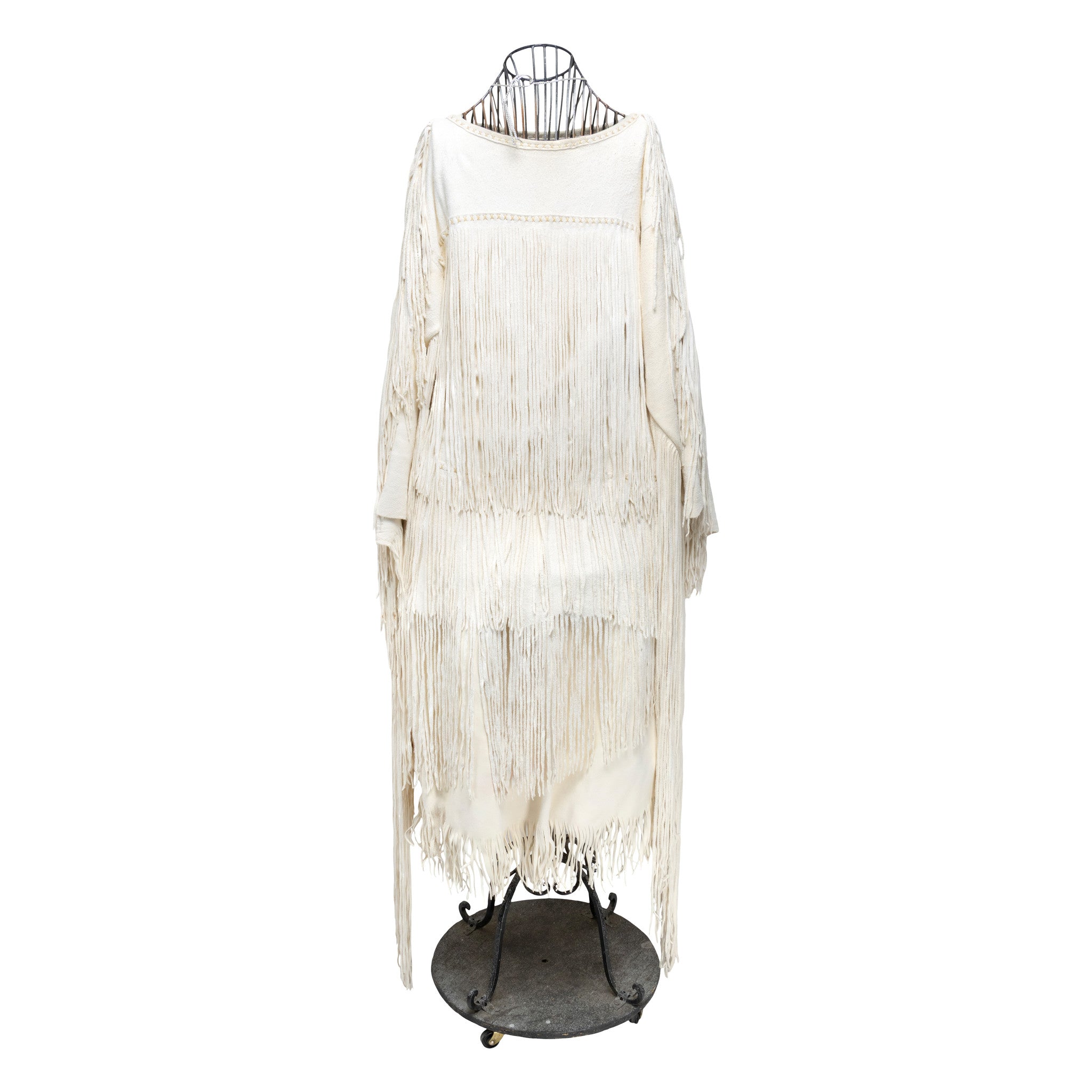 Puyallup White Deer Skin Dress and Moccasins