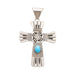 Southwest Turquoise Cross Pendant, Jewelry, Necklace, Native